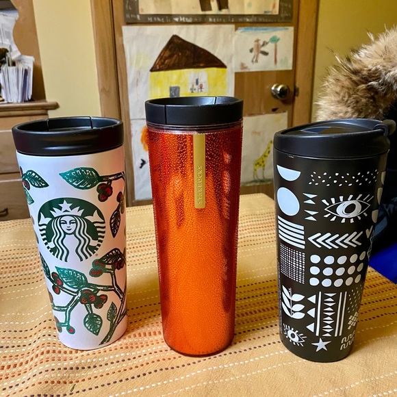Lots of 3 Starbucks Coffee Thermos Tumblers
